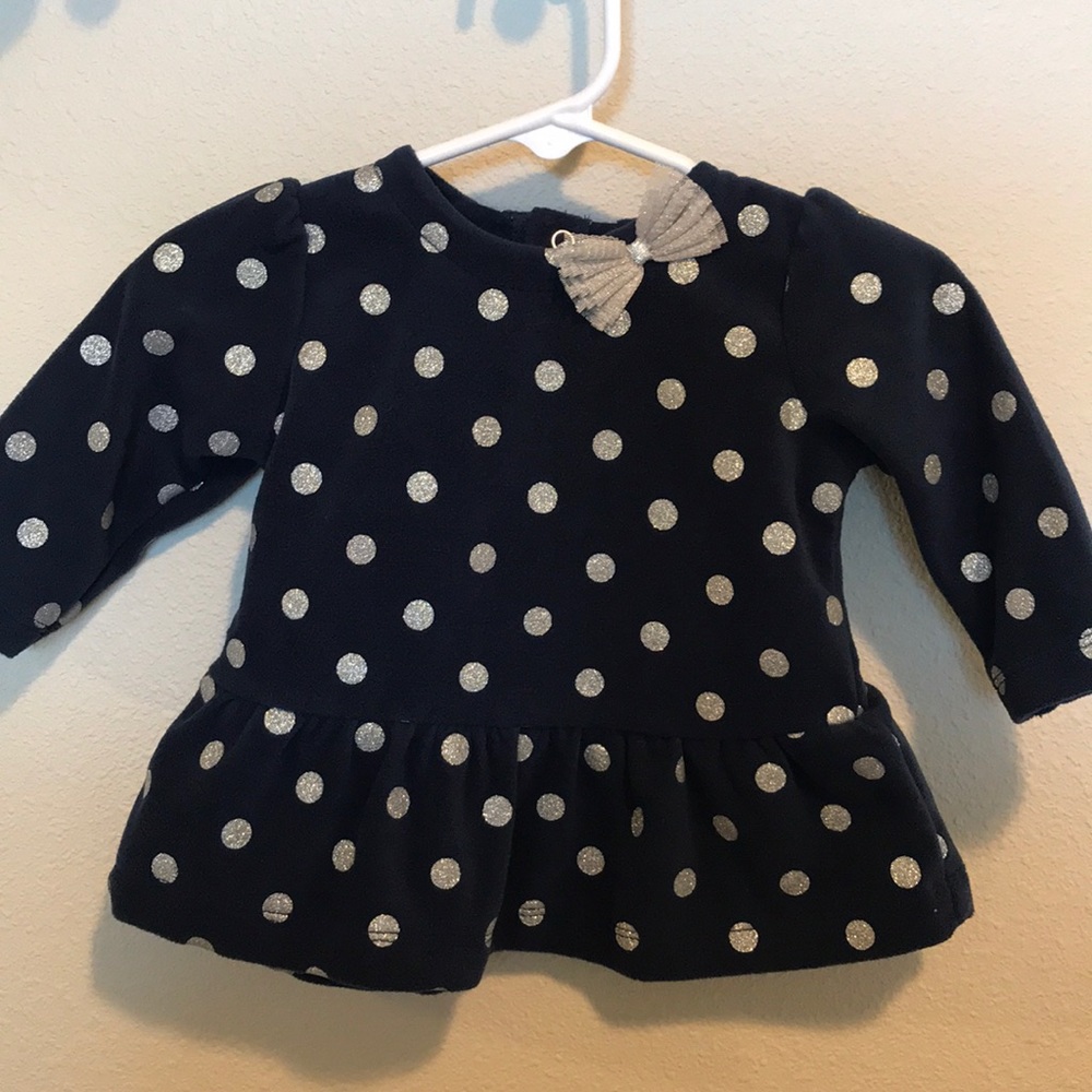Navy dot fleece shirt
